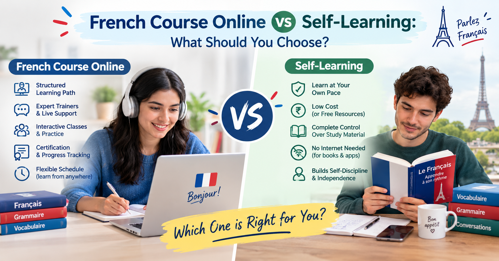 Online French course or self-learning